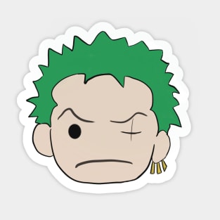 cartoon of Roronoa Zoro Sticker